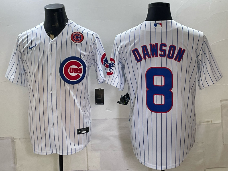 Men 2026 Chicago Cubs #8 Dawson white Game Nike MLB Jersey 081101->chicago cubs->MLB Jersey